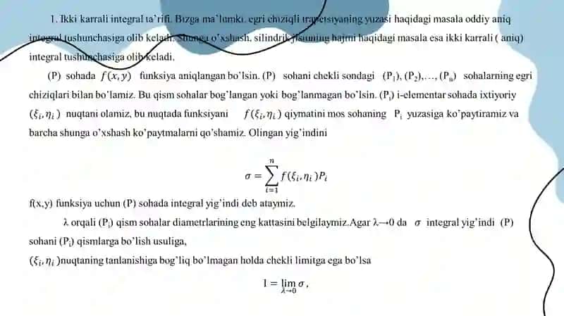 Ikkikarrali integrallar 2