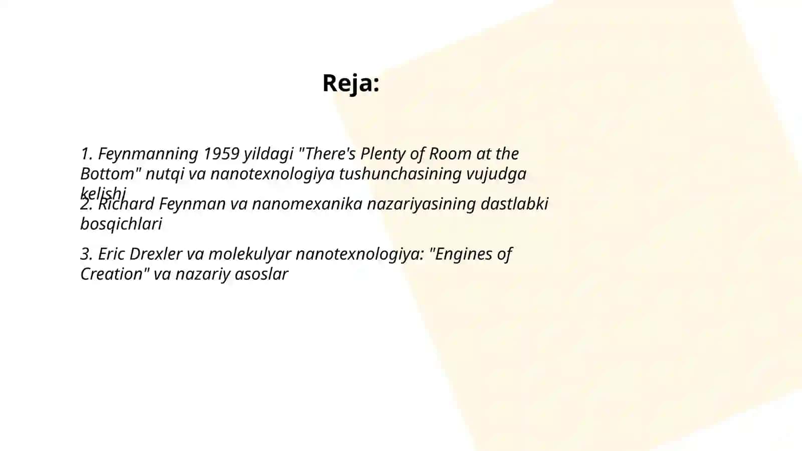 Nanotexnologiyalarning rivojlanish tarixi 2