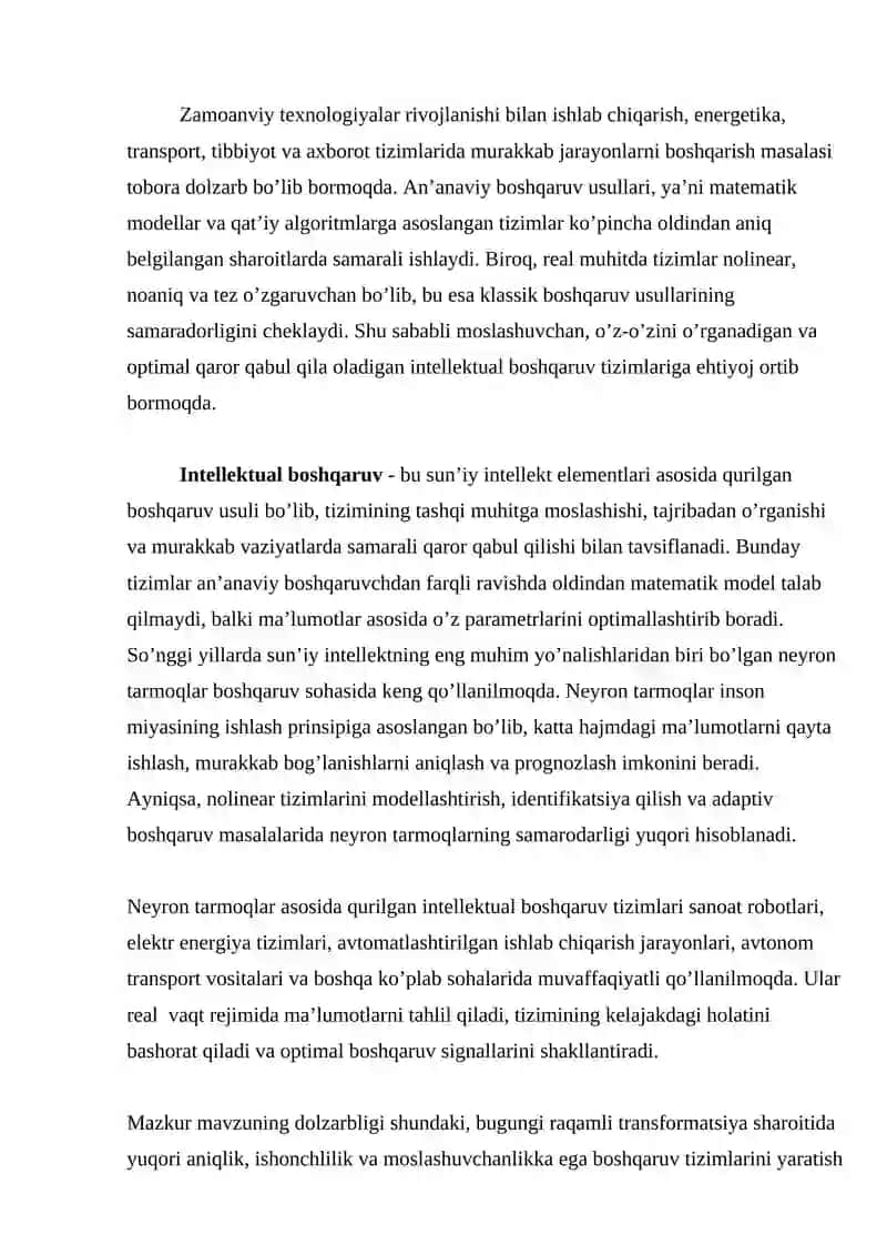 Intellektual boshqaruv tizimlari nazariyasi 2