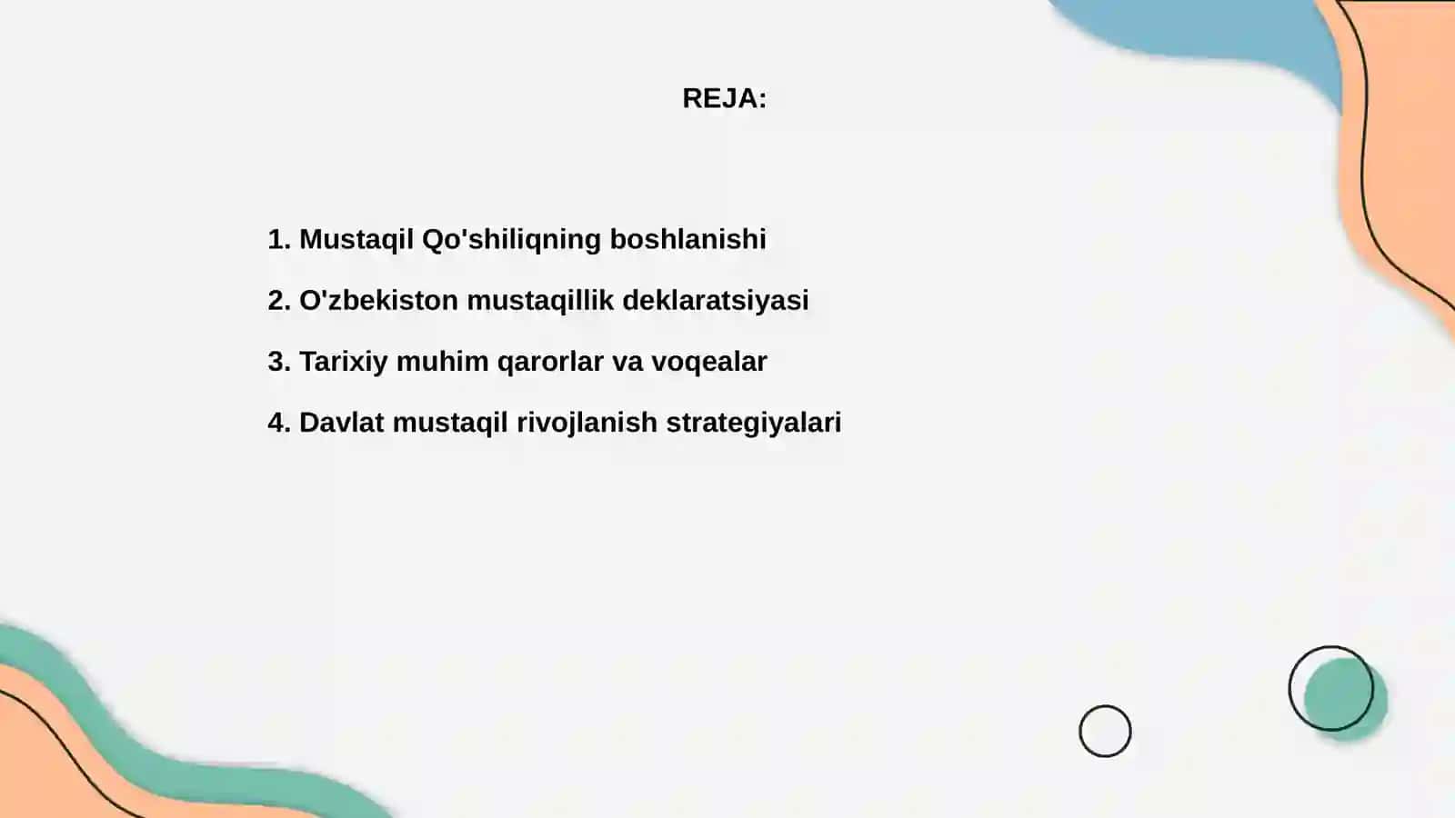 Mustaqil O'zbekiston Respublikasining tashlil topishi va uning tarixiy ahamiyati 2
