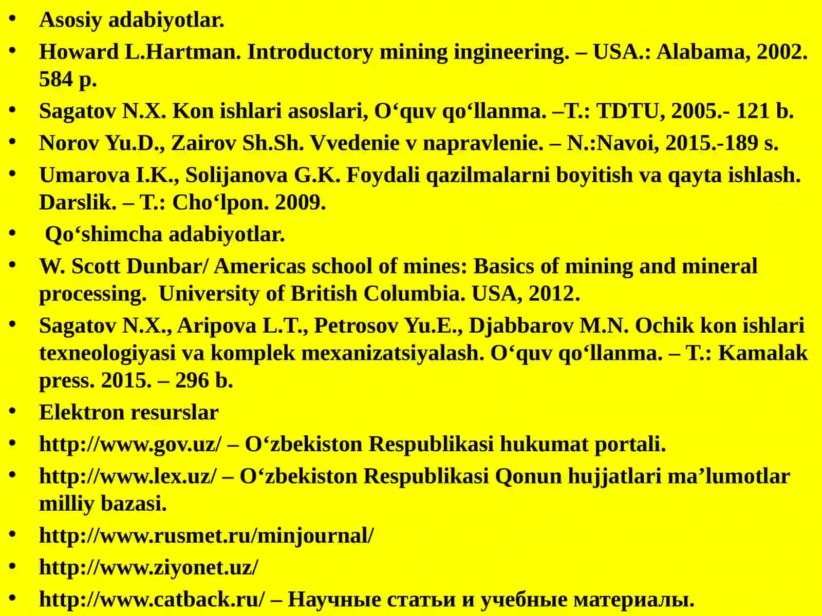 O‘zbekiston Respublikasining mineral xom-ashyobazasi 2