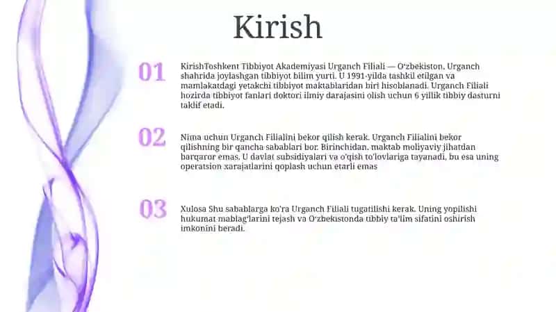 Toshkent Tibbiyot Akademiyasi Urganch Filiali Bolishi Kerak Birinchi Varaqi 2
