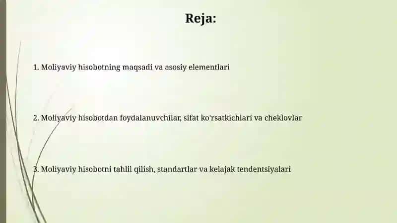Moliyaviy hisobotlarning maqsadi va vazifalari 2