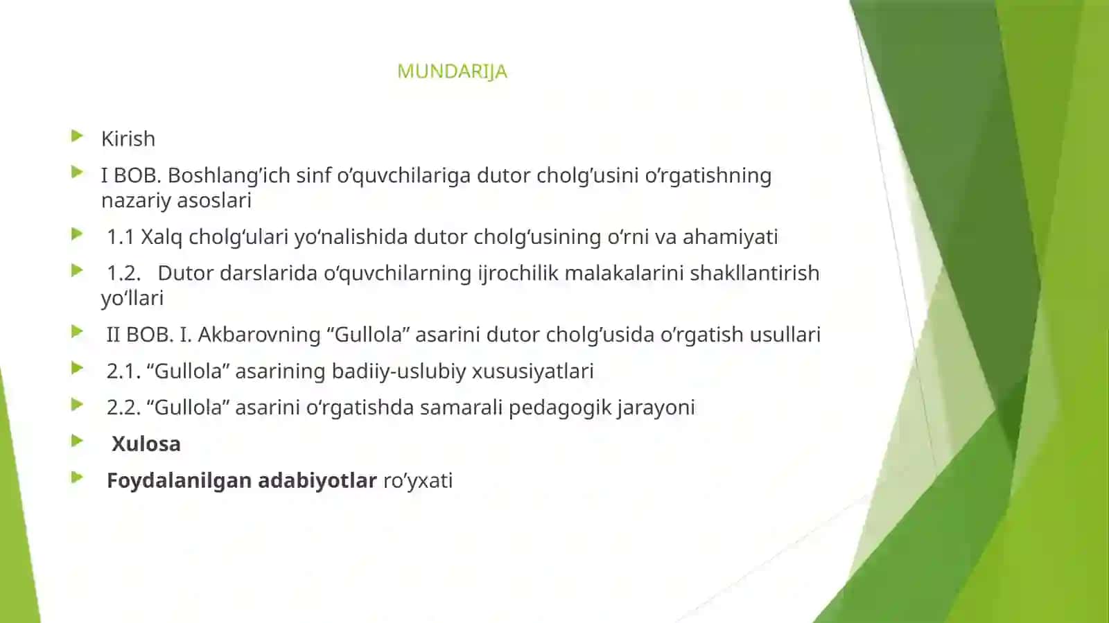 "Gullola" asarini o‘rgatish usullari(Dutor cholg‘usi misolida) 2