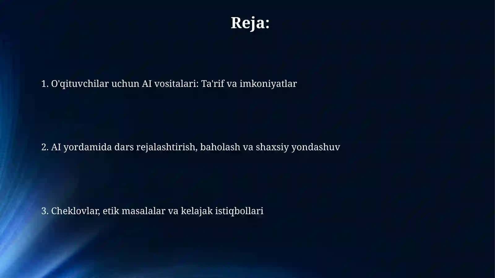 Sun'iy intellekt vositalari 2