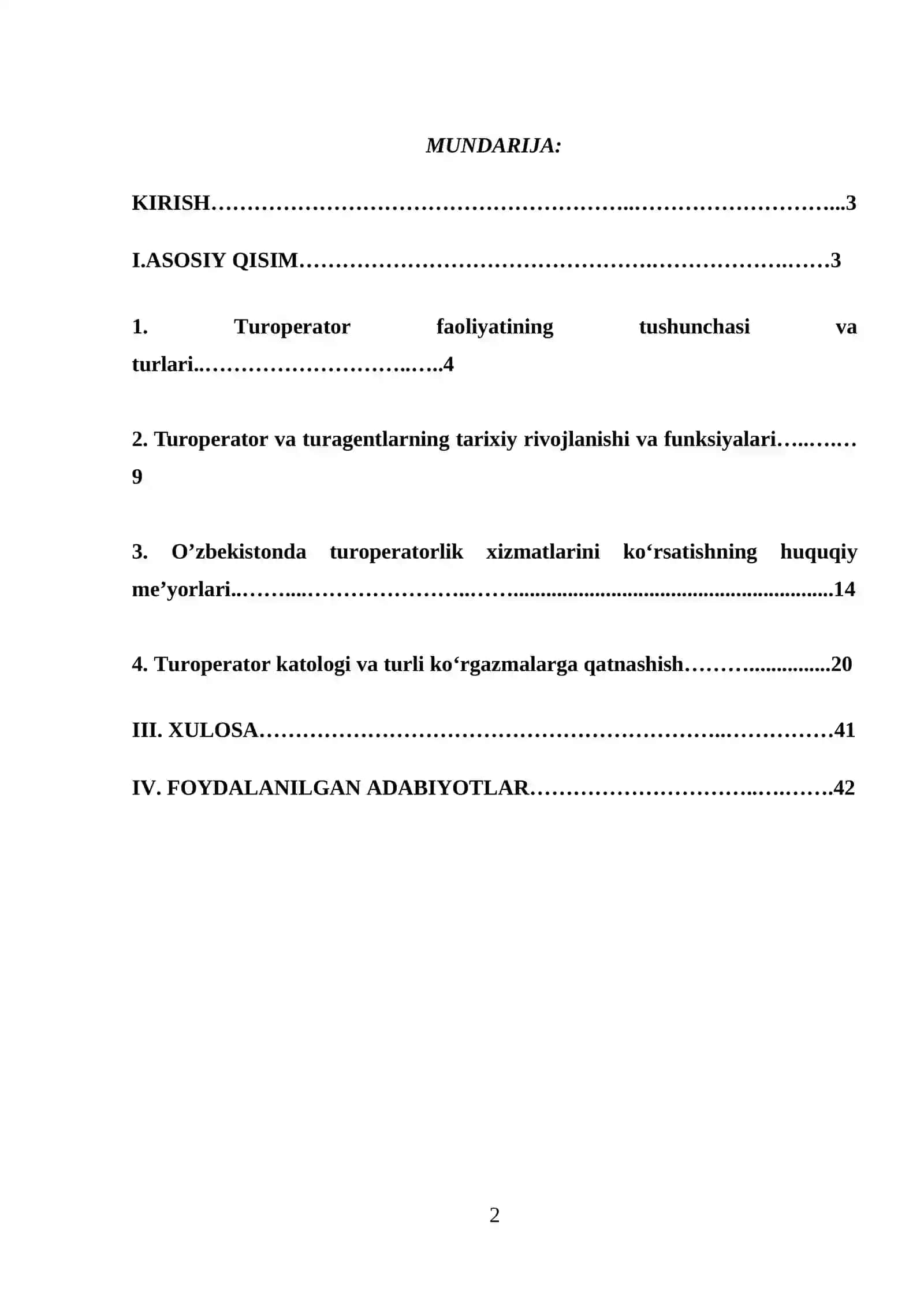 Turoperatorning asosiy funkstiyalari 2