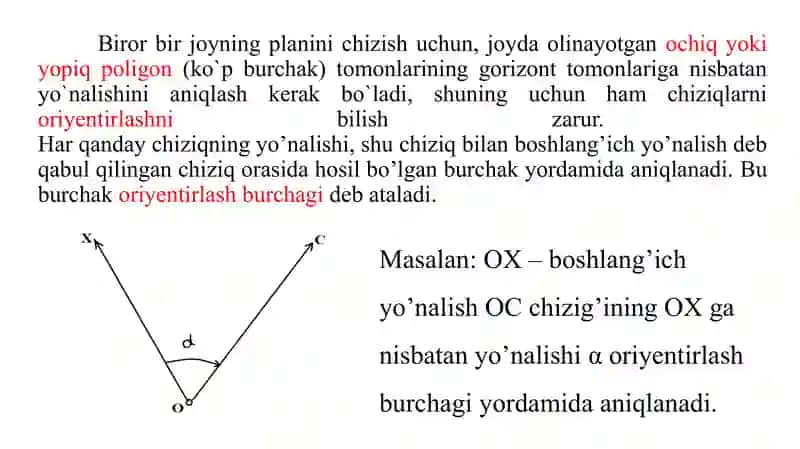 Oriyentirlash 2