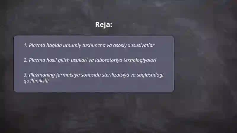 Plazma haqida tushuncha 2