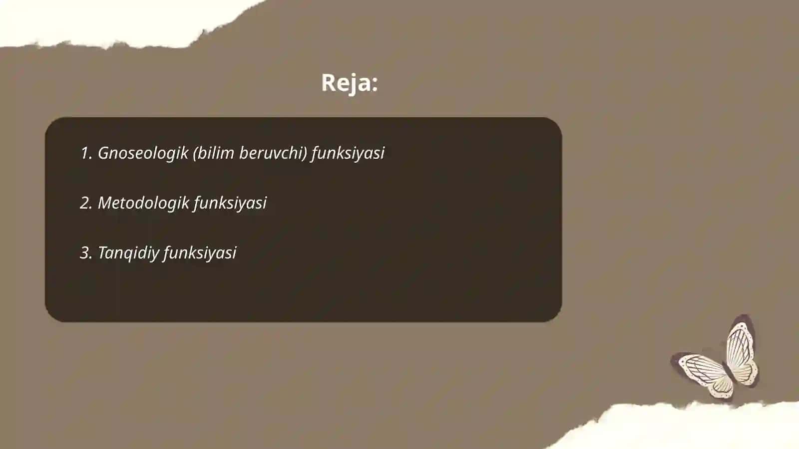 Falsafa funksiyalari 2