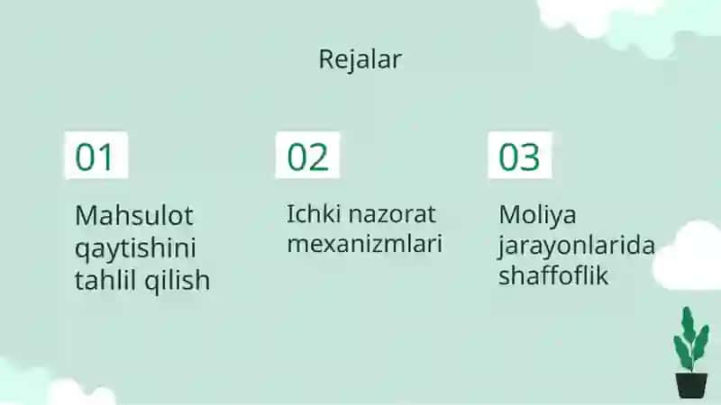 Tayyor mahsulotlar qaytishi 2