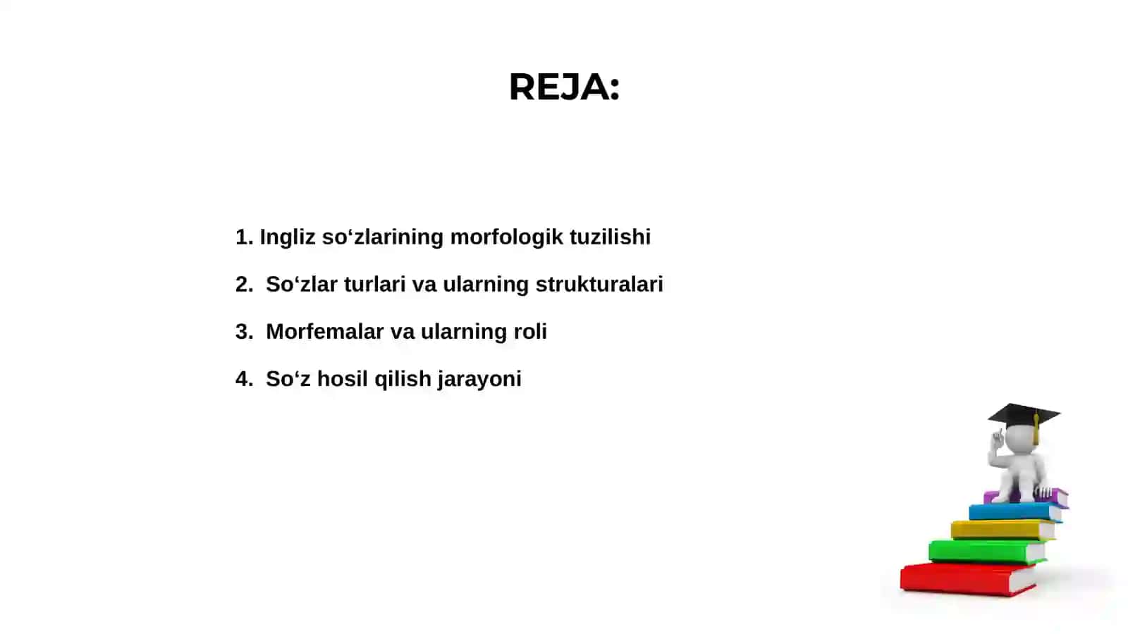 Ingliz so‘zlarining morfologik tuzilishi 2
