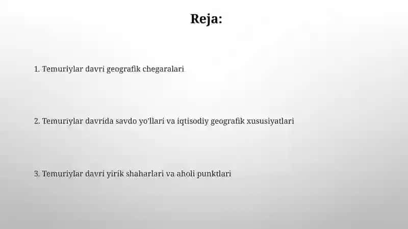 Temuriylar davrining tarixiy geografiyasi 2
