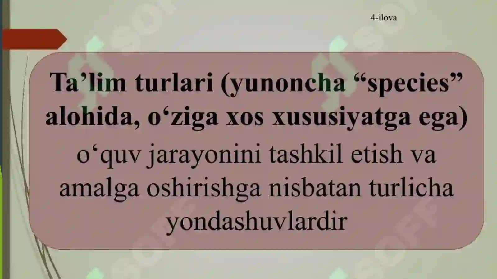 Ta'limni tashkil etishning noan'anaviy shakllari 2