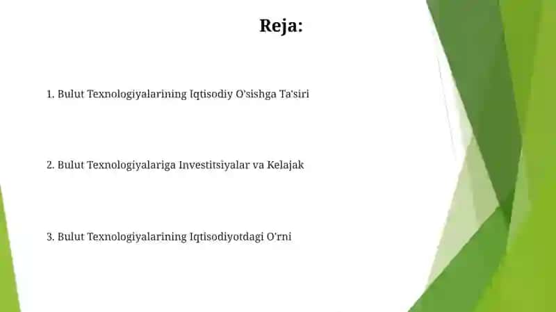 Bulut Texnologiyalarining Iqtisodiy O'sishi 2