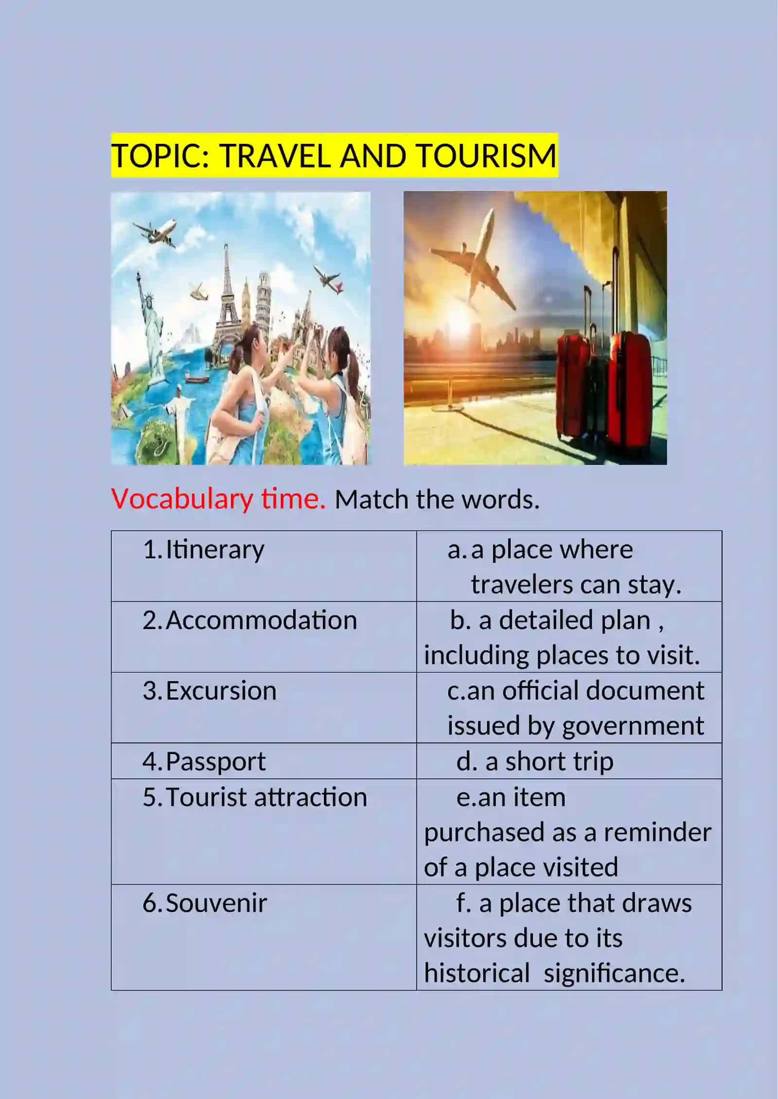 TRAVEL AND TOURISM 2