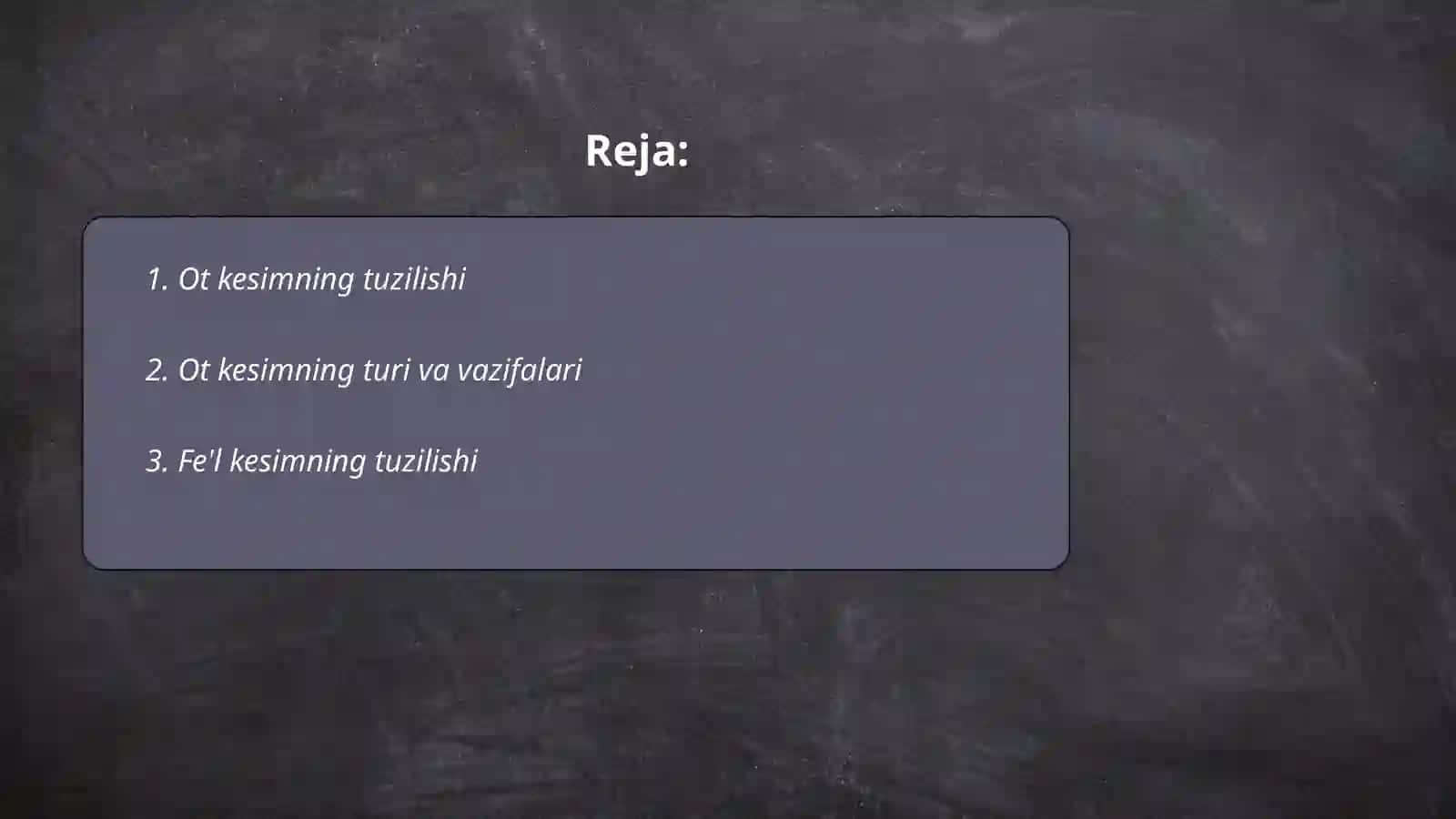 Ot kesim va fe'l kesim 2