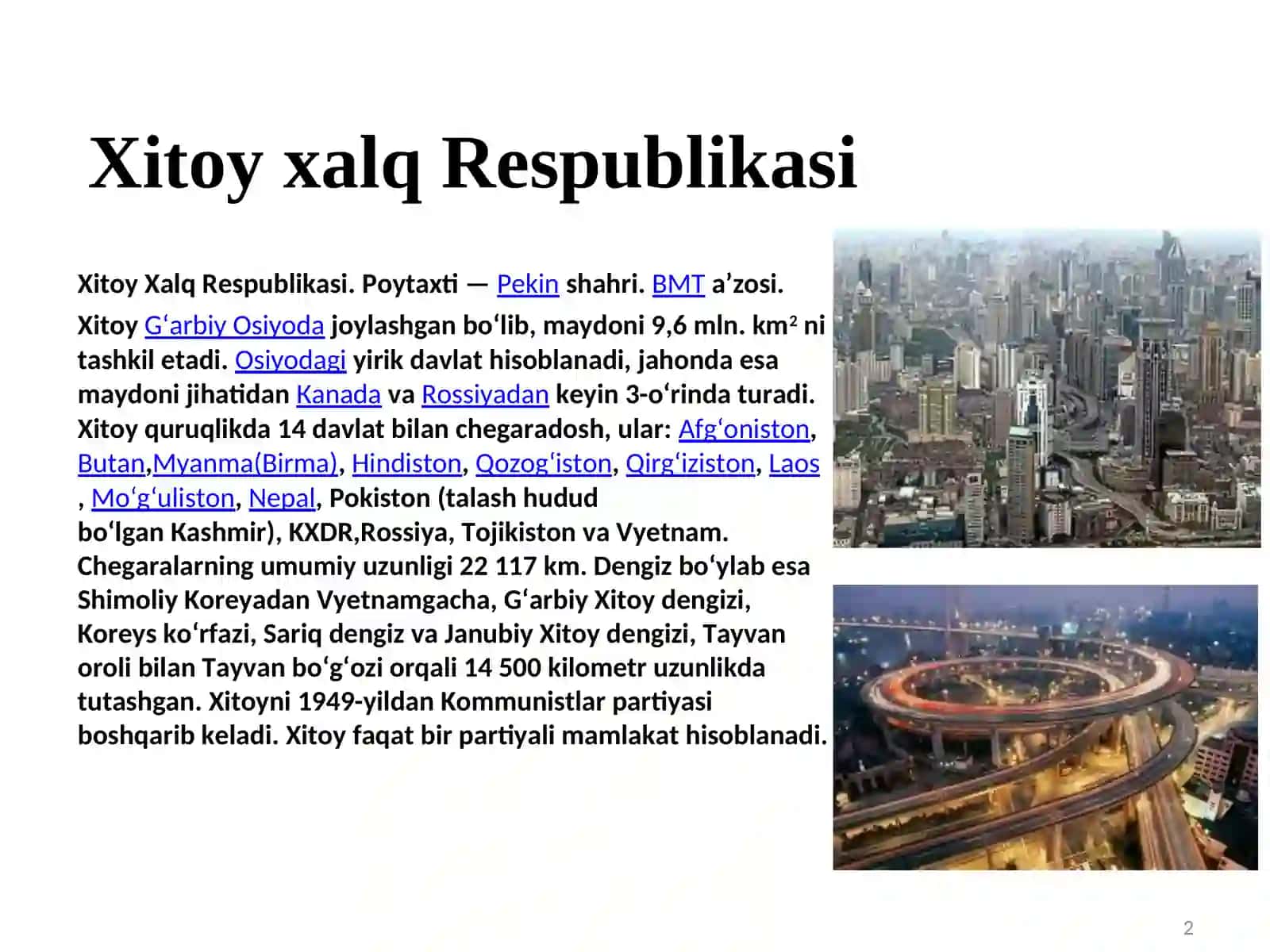 Xitoy Xalq Respublikasi 2