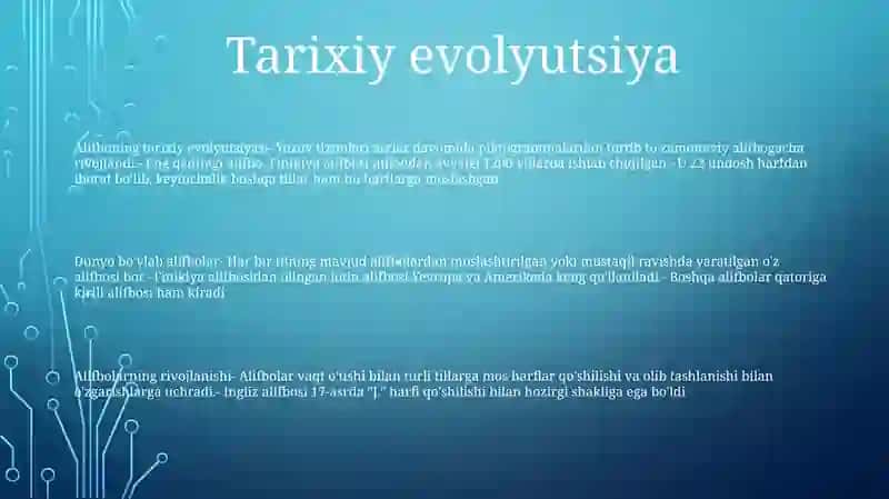 Alifboning tarixiy evolyutsiyasi 2