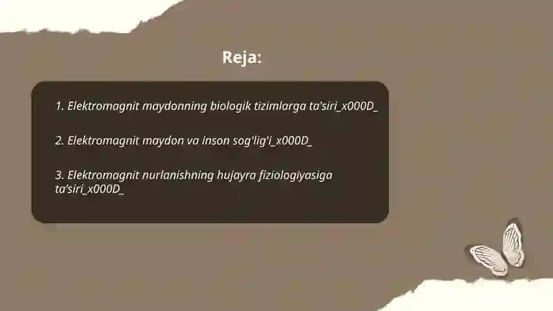 Elektromagnit maydonning organizmga ta’siri 2