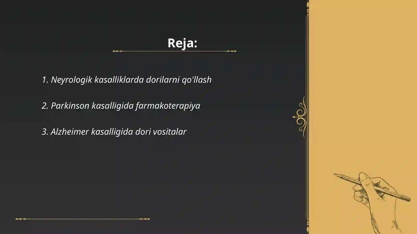 Neyrologik kasalliklarda dorilarni qo'llash 2