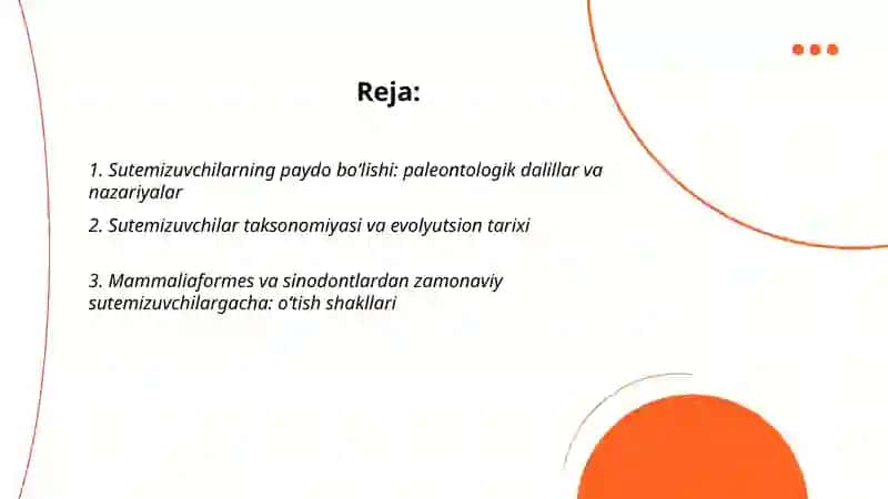 Sutemizuvchilar ekalogiyasi,kelib chiqishi va evolutsiyasi 2