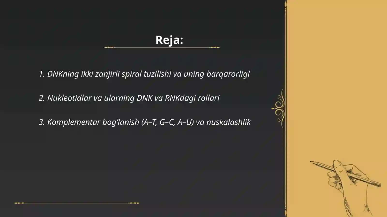 DNK va rnkning tuzulish funksiyalari 2