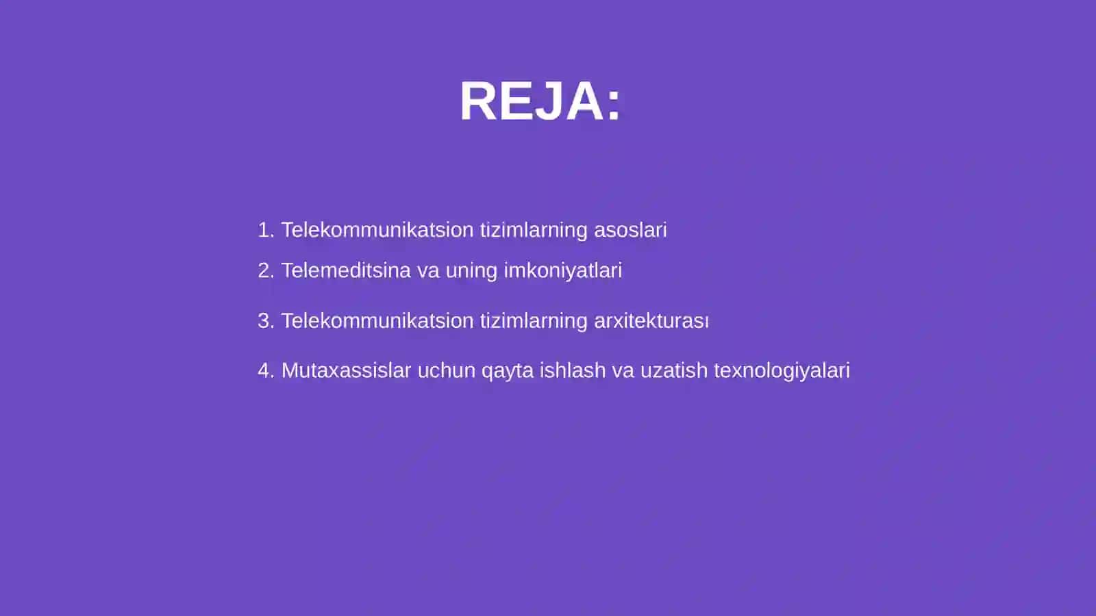 Telekommunikatsion tizimlar telemeditsina 2