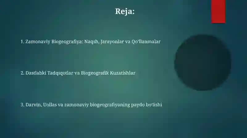Biogeografiyaning rivojlanish tarixi 2