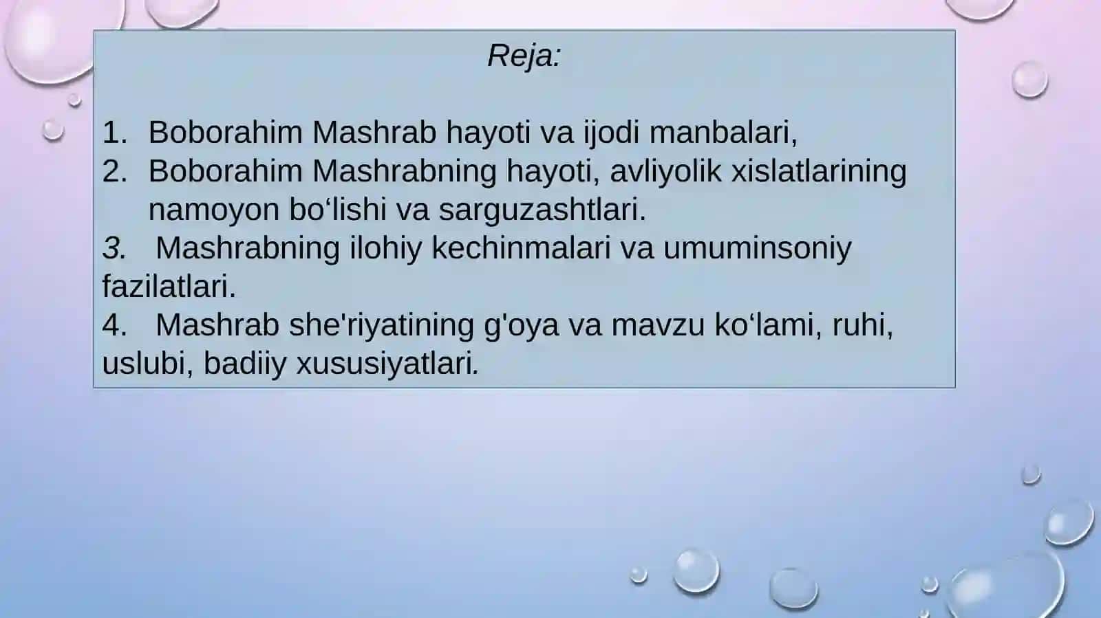 Boborahim Mashrabning Hayoti va Ijodi 2