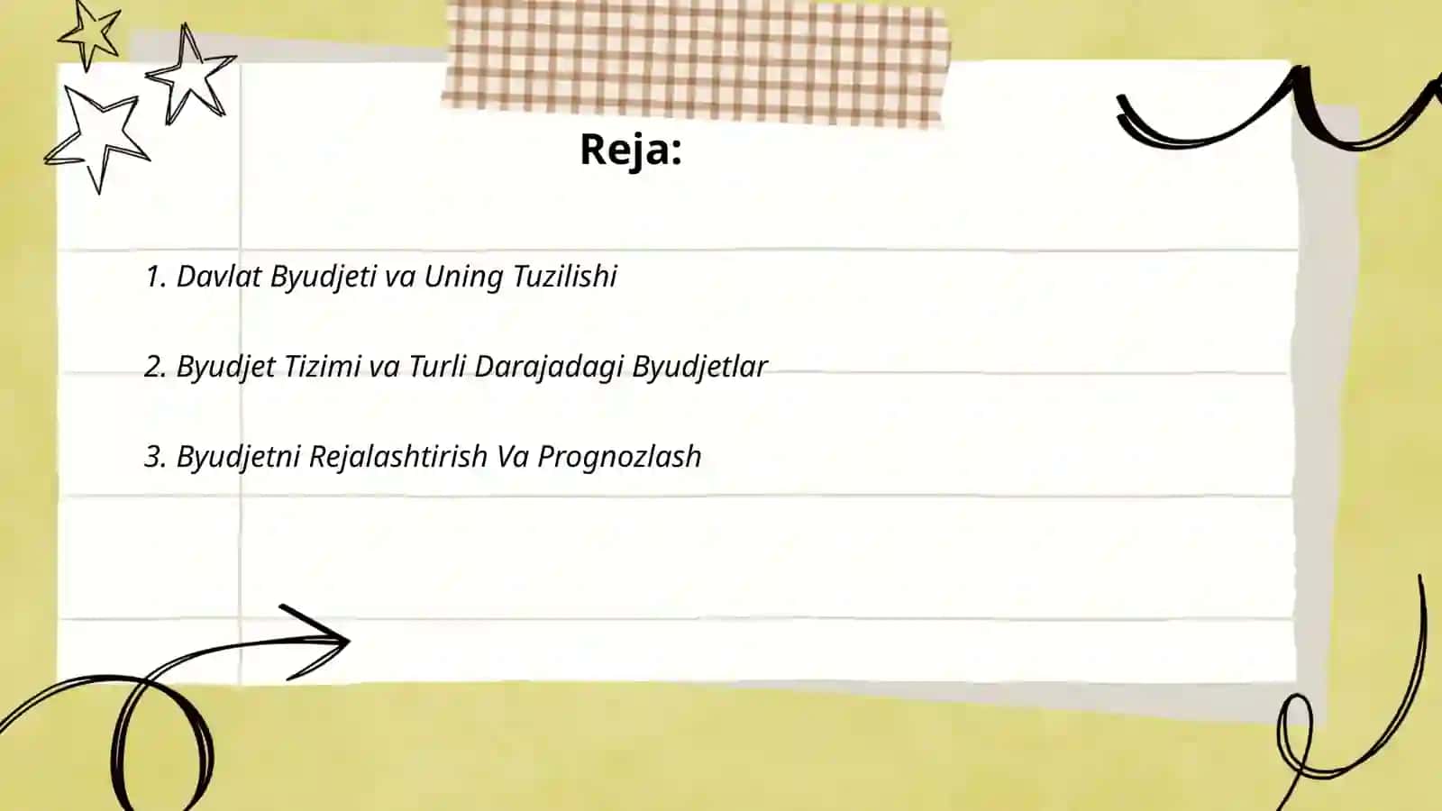 Budjet soliq siyosati 2