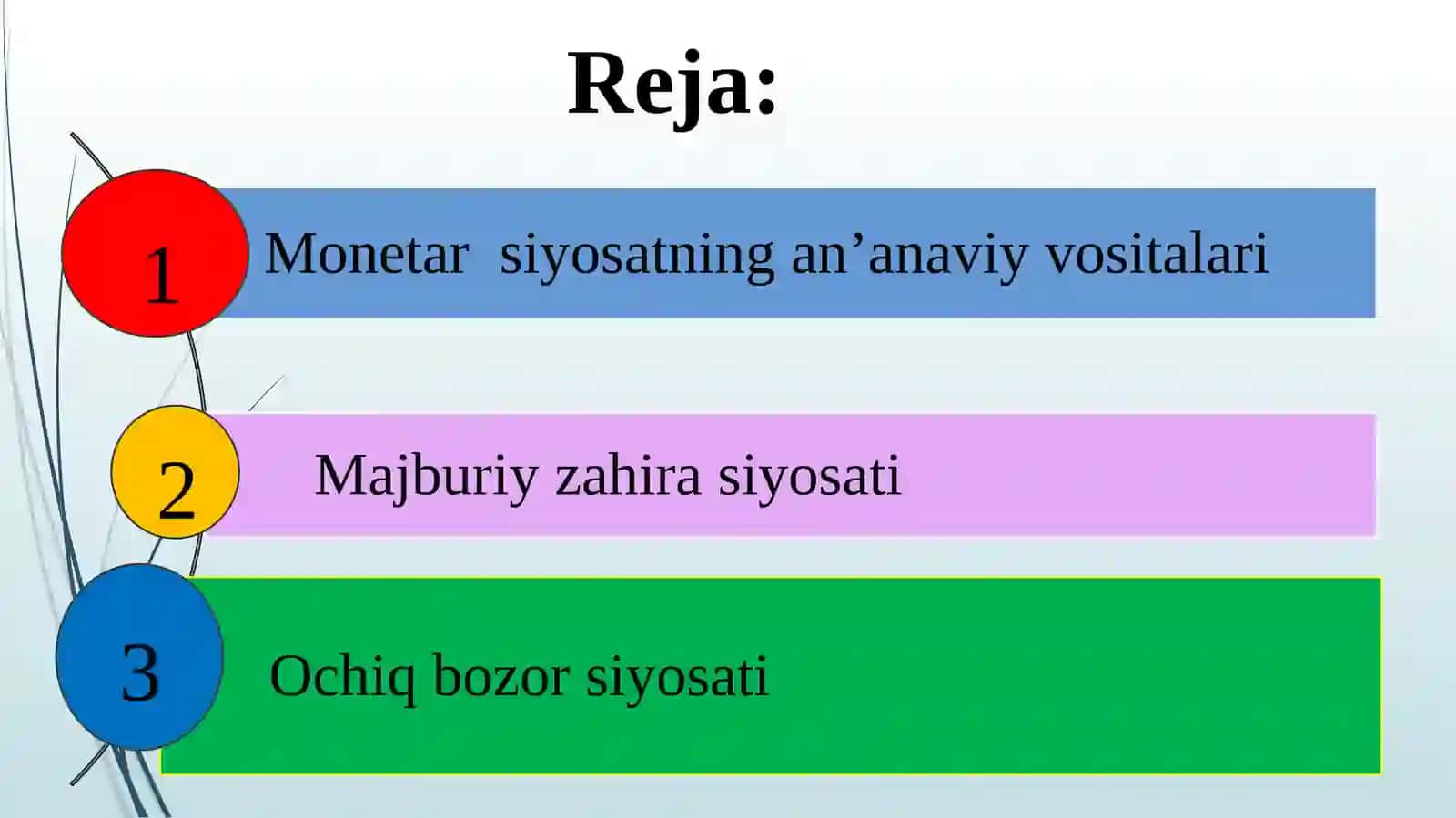 Monetar siyosatning vositalari va ularning amal qilish mexanizmi 2