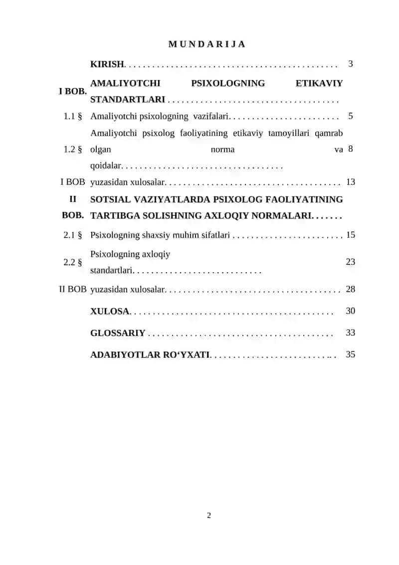 PSIXOLOGNING ETIKAVIY STANDARTLARI 2