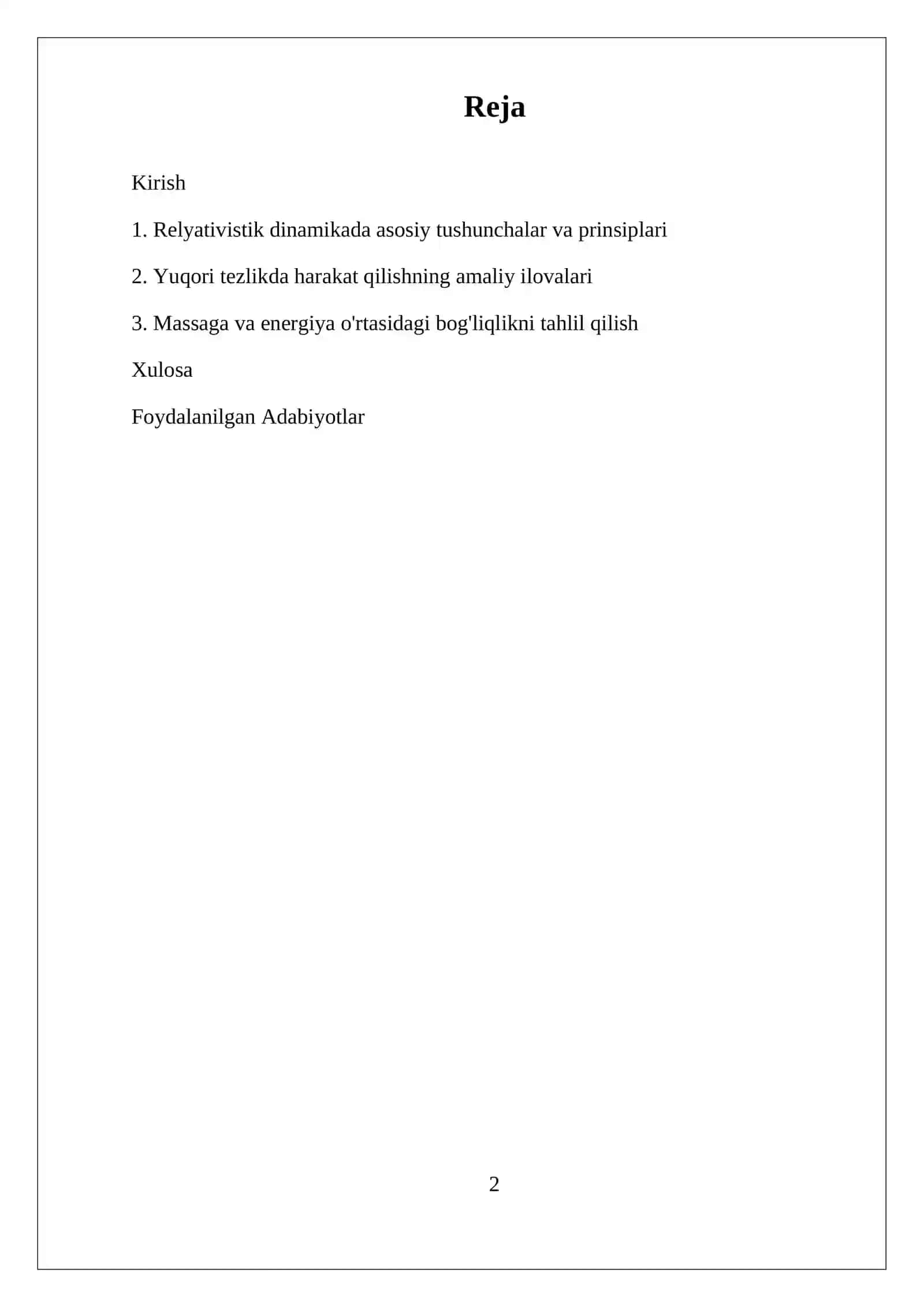 Relyativistik dinamika 2