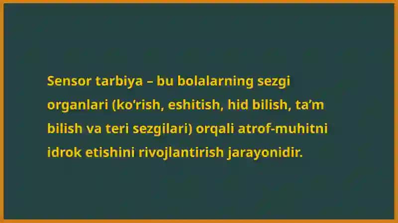Sensor tarbiya 2