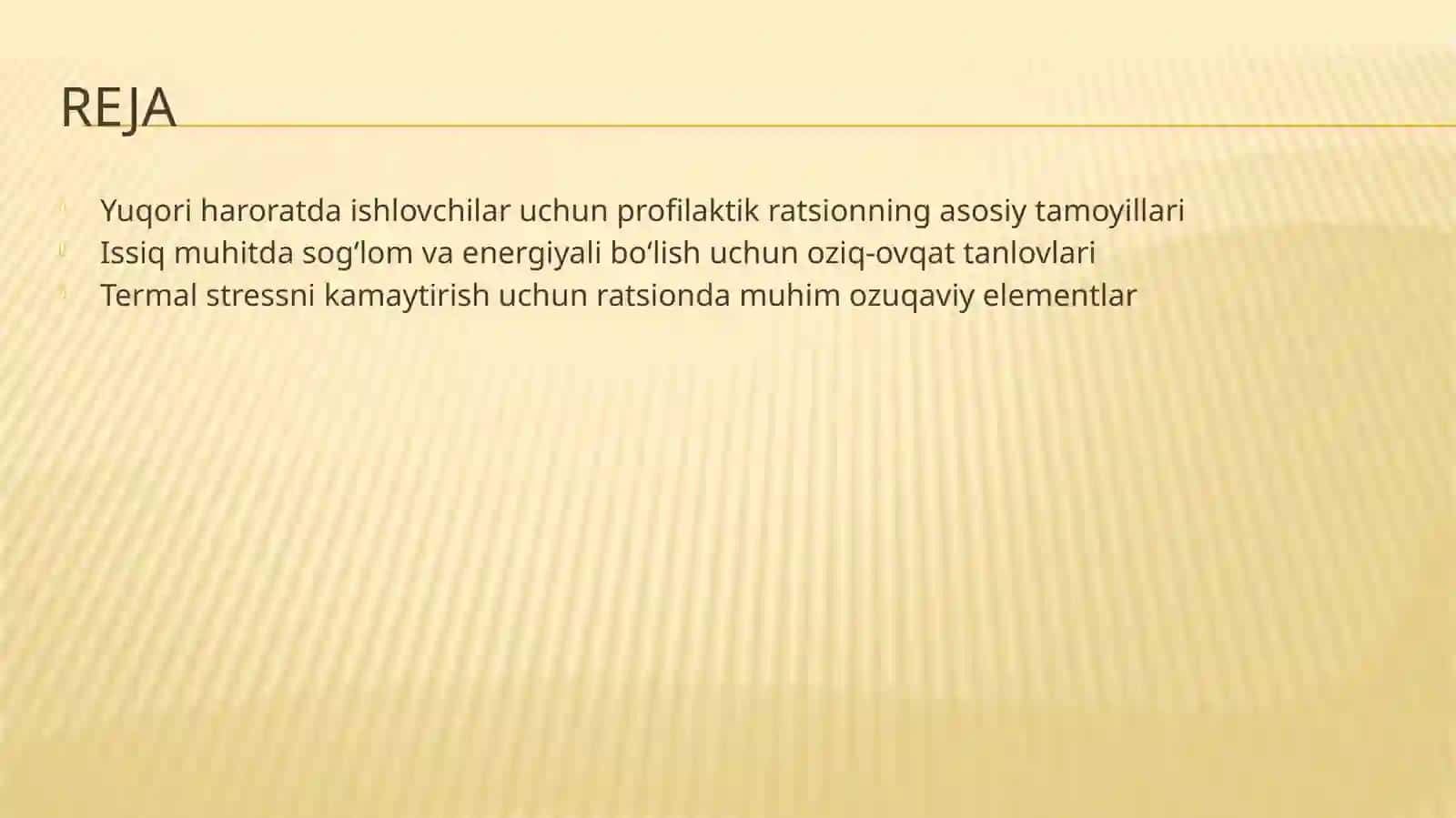 Yuqori haroratda ishlovchilar uchun profilaktik ratsion tuzish 2