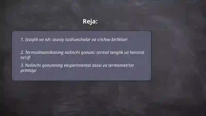 Issiqlik va ish 2