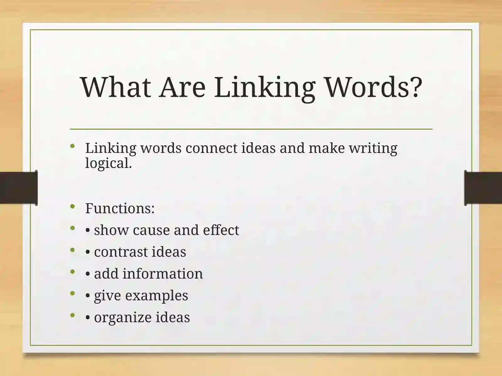 Linking Words in Literature 2