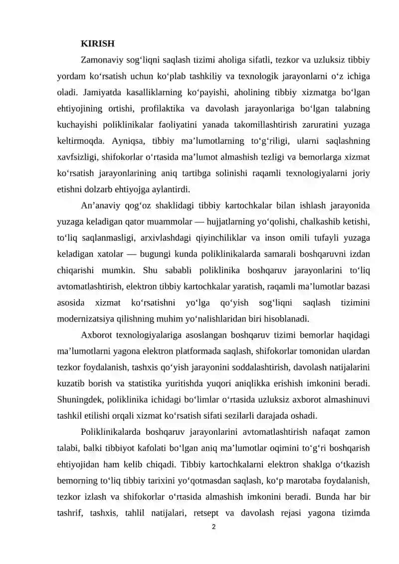 Zamonaviy sog‘liqni saqlash tizimi 2