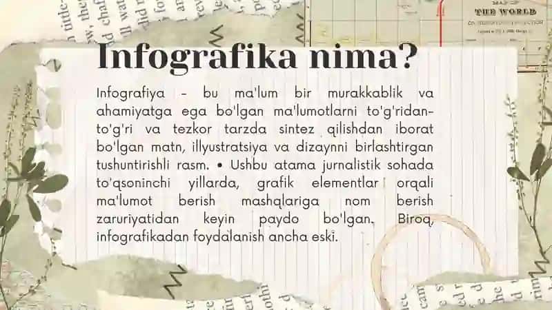 Infografika yaratuvchi dasturlar bilan tanishish 2
