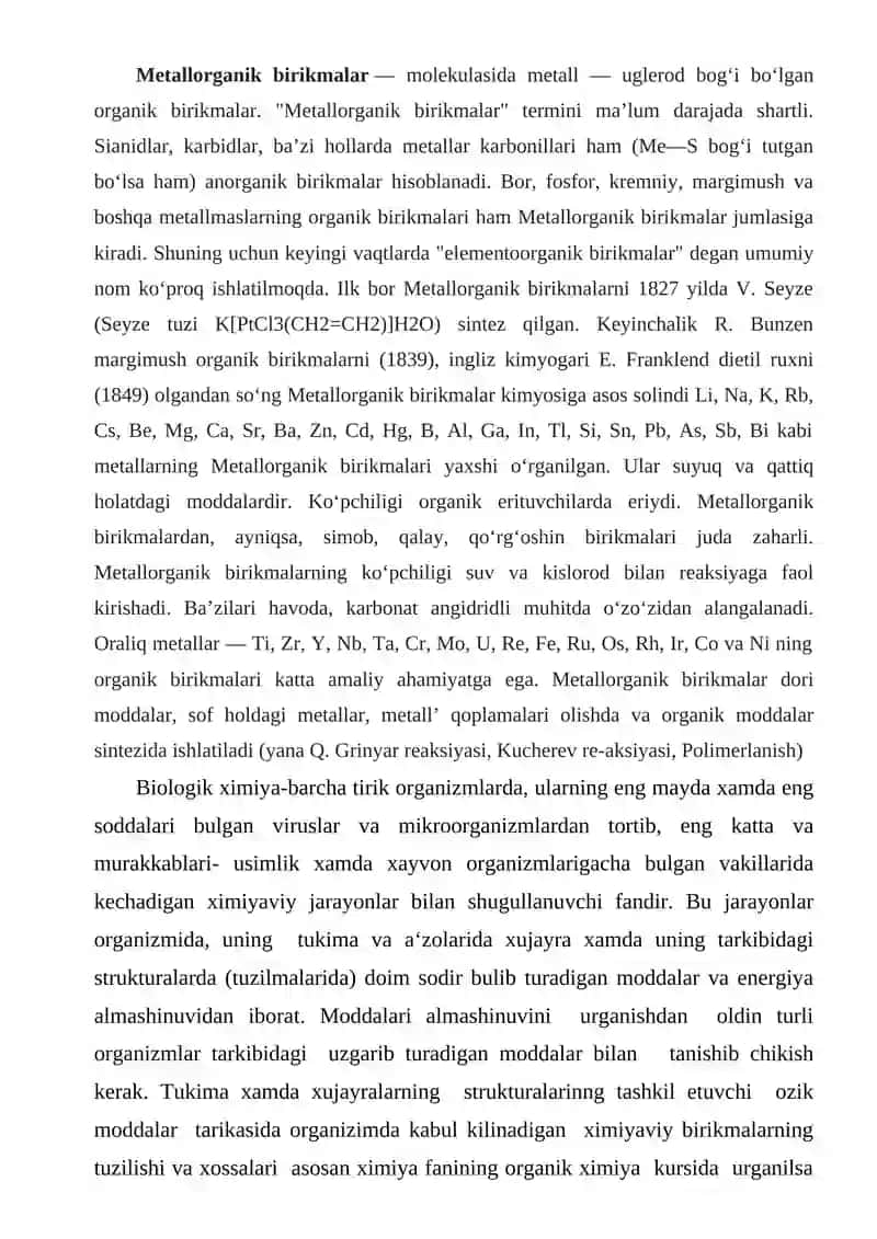 Metallorganik birikmalar 2