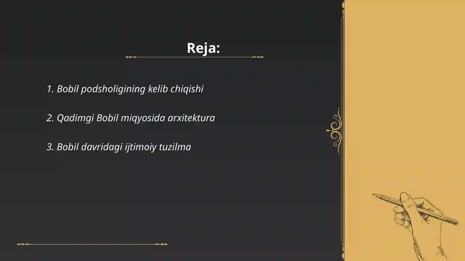 Bobil podsholigining kelib chiqishi 2