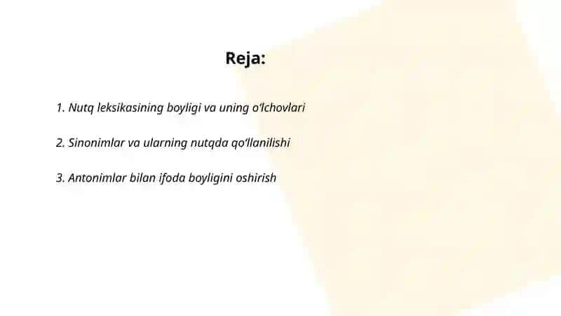 Nutqning boyligi va joyaliligi 2