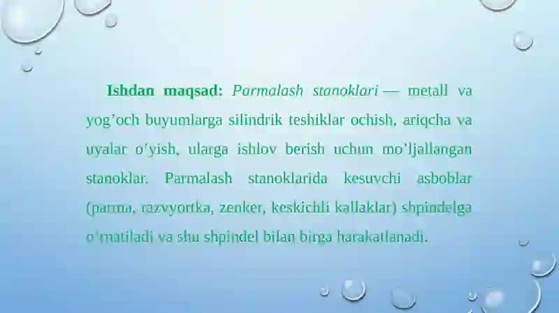 Parmalash stanoklari 2