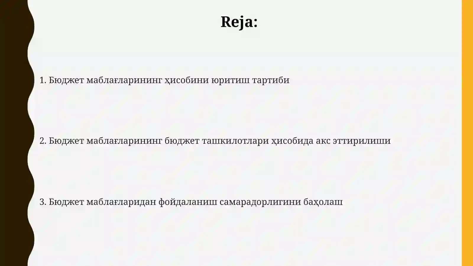 Бюджет ташкилотлари ҳисобида бюджет маблағлари ҳисоби 2