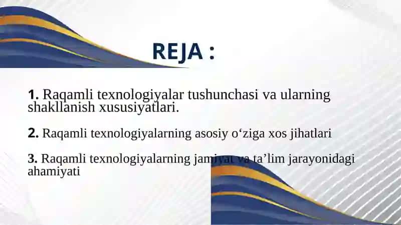 raqamli texnologiyalarning o'ziga xosliklari 2