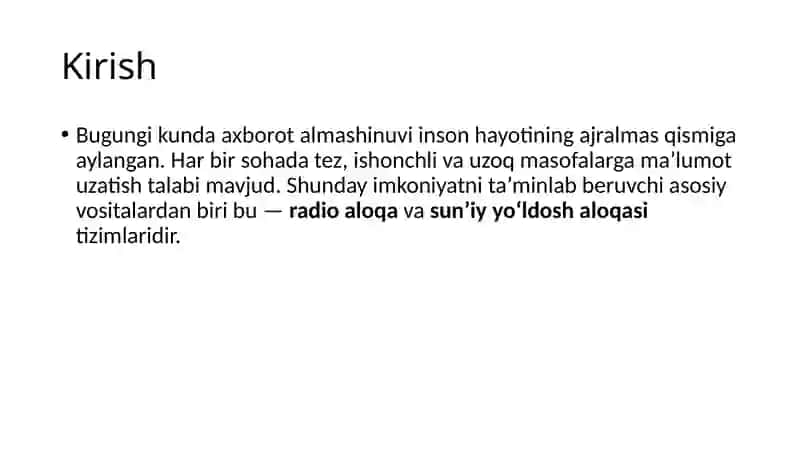 Radiovasuniyyo`ldoshaloqasi 2