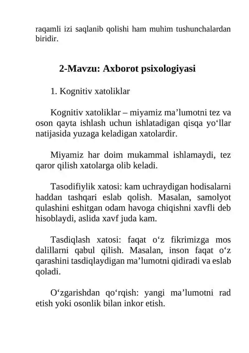 Axborot asriga kirish 2
