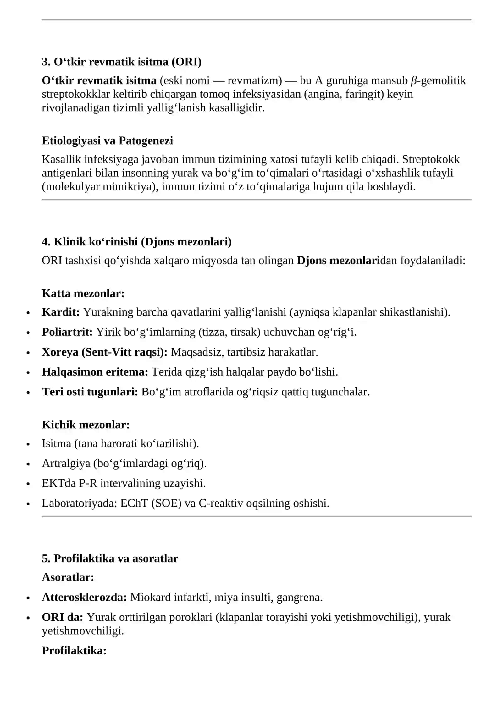 Atteroskleroz va O‘tkir revmatik isitma 2