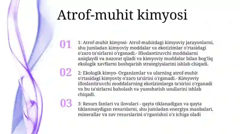 Ekologik Kimyo. Resurlarning Turlari Va Ularning Ifloslanishi 2