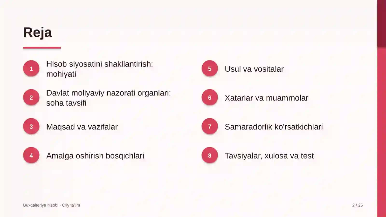 BUXGALTERIYA HISOBI · OLIY TA'LIM 2